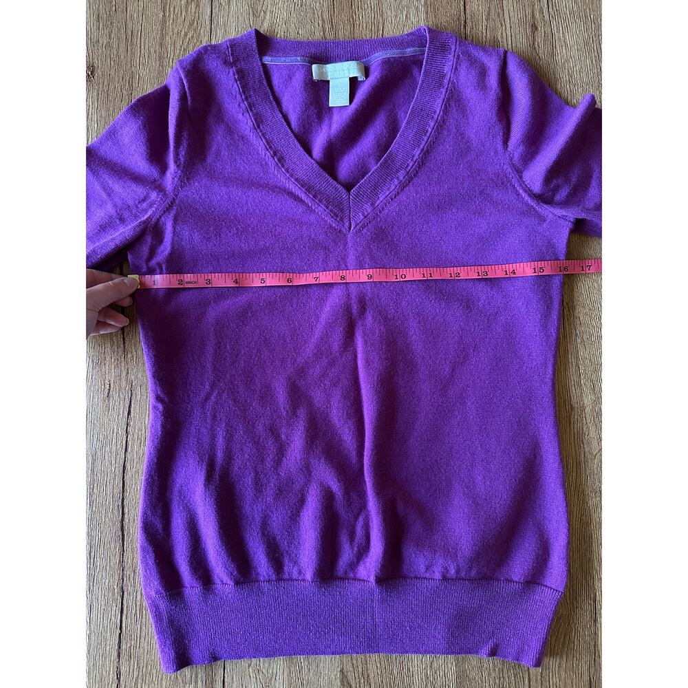 Banana Republic Extra Fine Merino Wool Purple Sweater Size Small - Picture 4 of 5